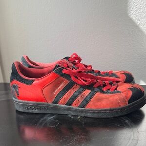 Adidas Men's Black and Red Sneakers